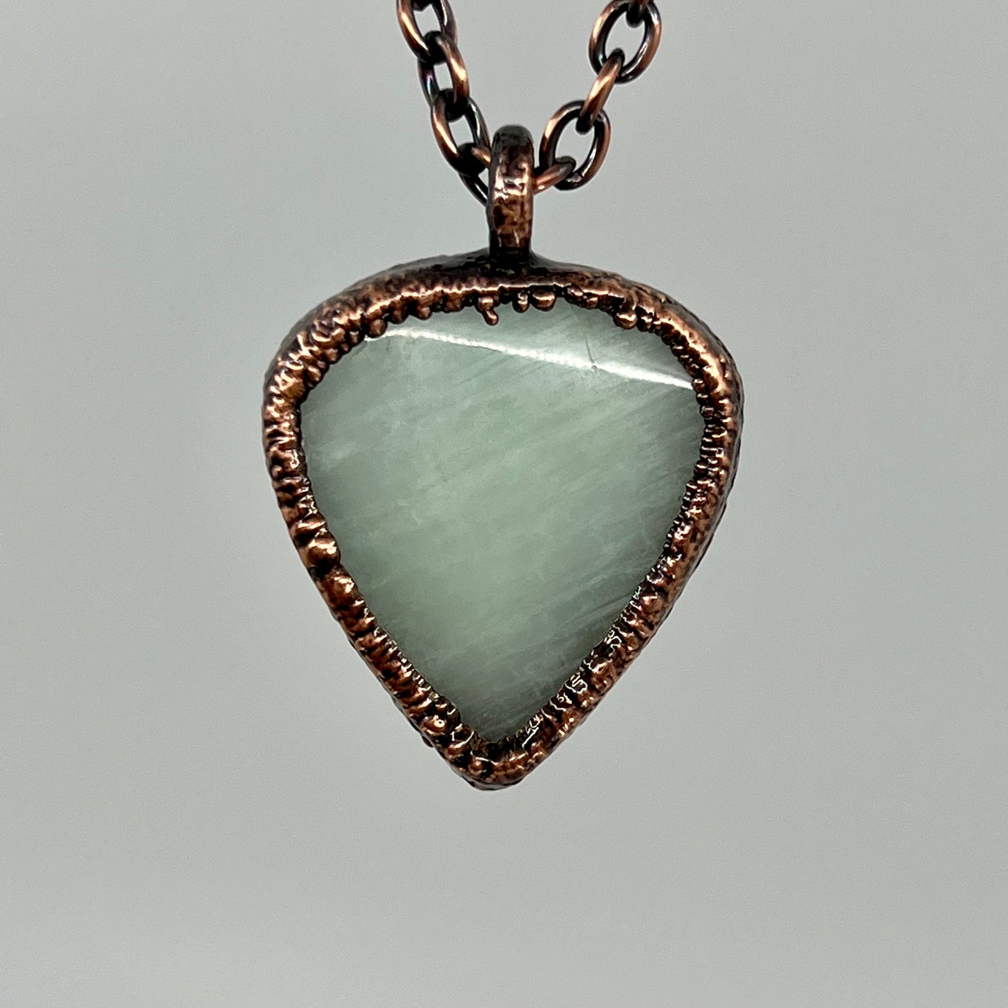 Amazonite Necklace - Copper Electroformed