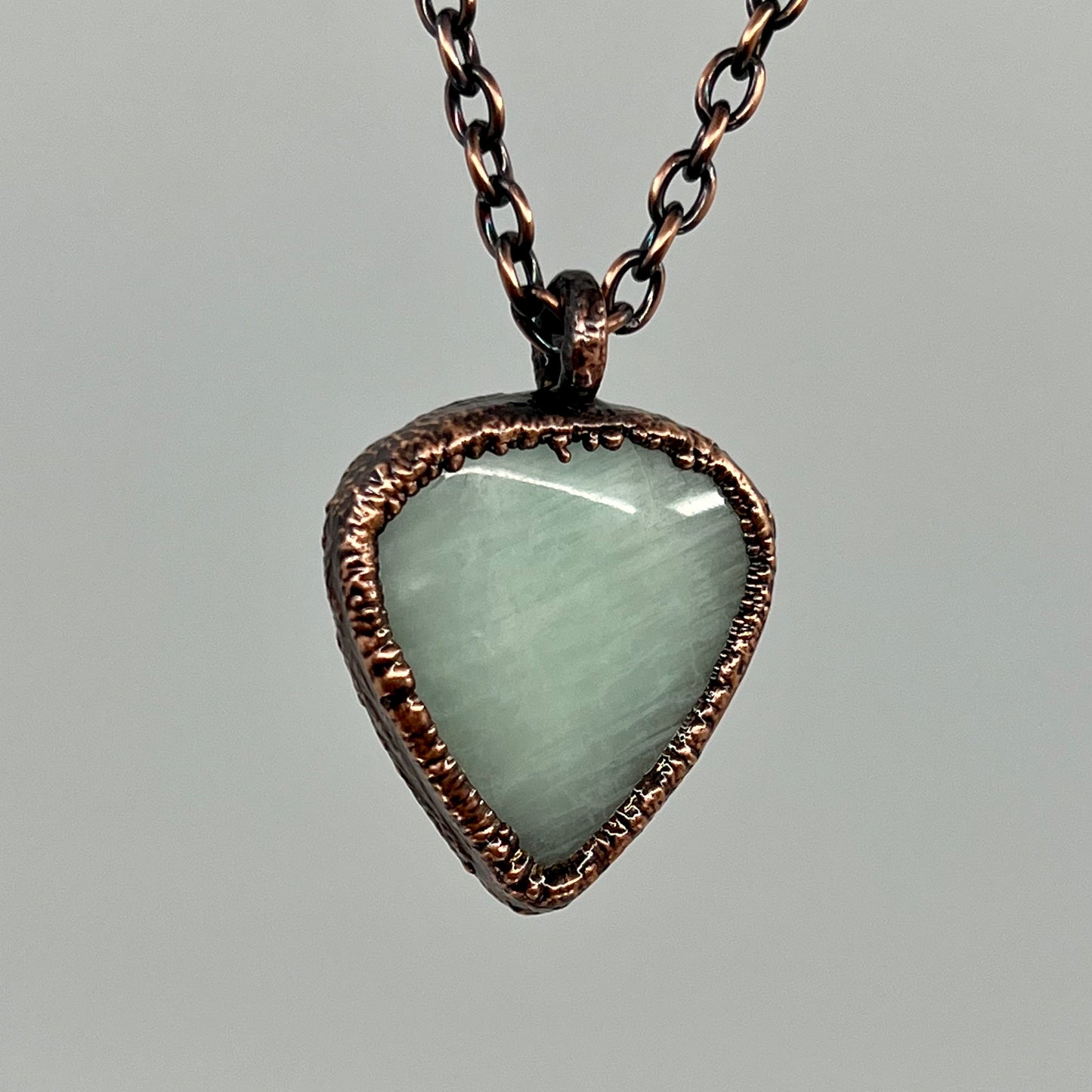 Amazonite Necklace - Copper Electroformed
