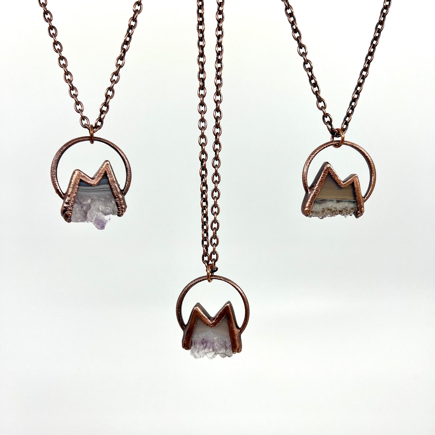 Crystal Mountains Necklace - Copper Electroformed Necklace