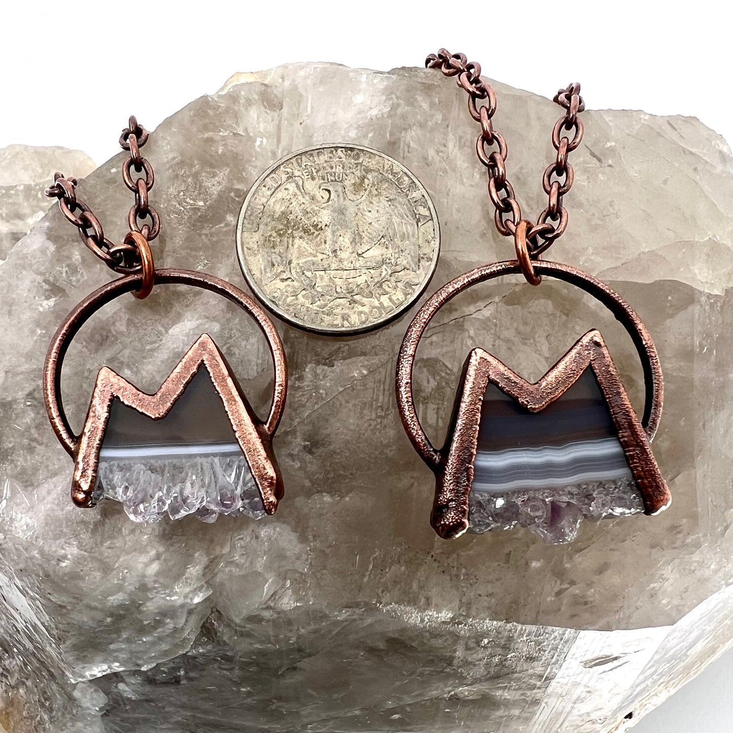 Crystal Mountains Necklace - Copper Electroformed Necklace