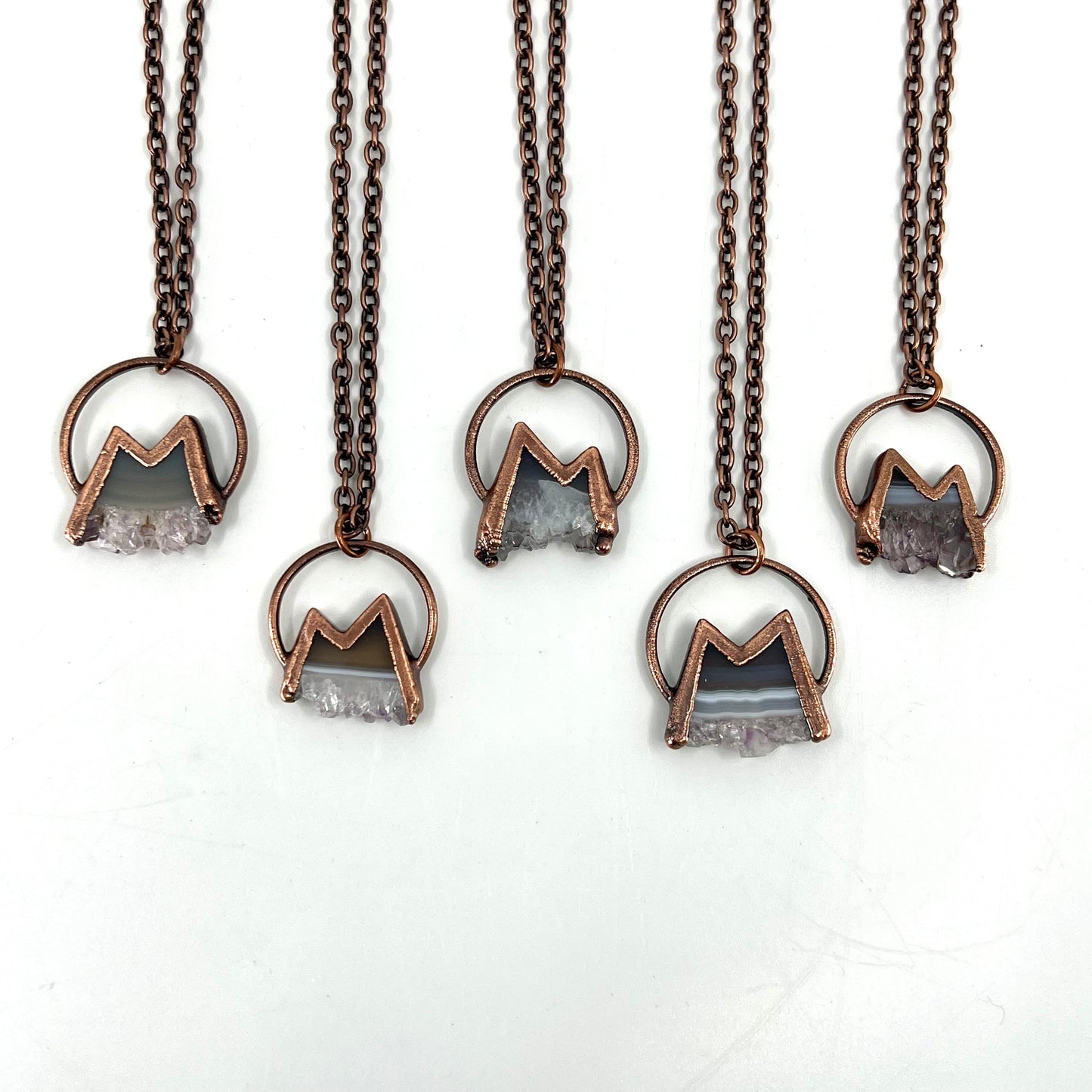 Crystal Mountains Necklace - Copper Electroformed Necklace