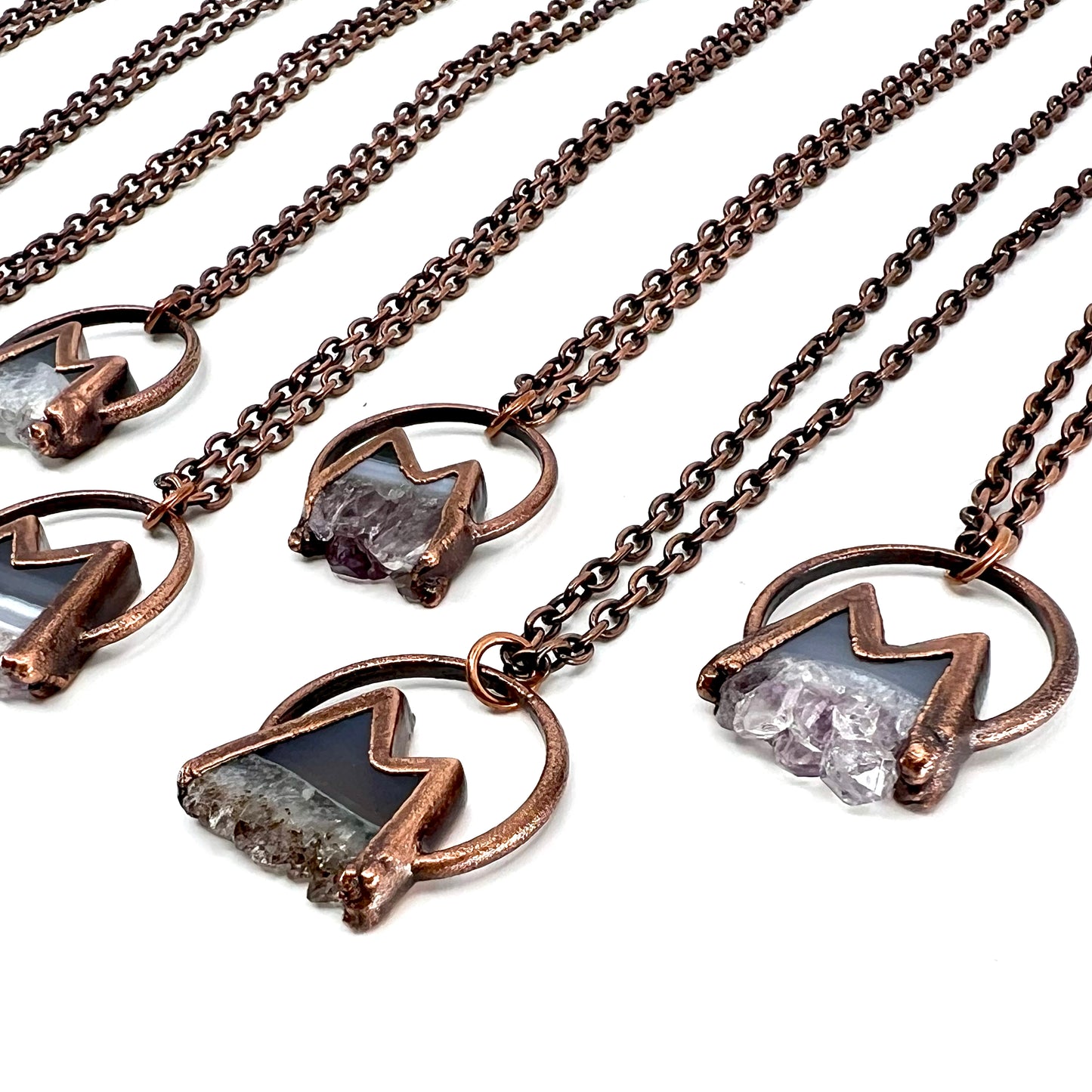 Crystal Mountains Necklace - Copper Electroformed Necklace